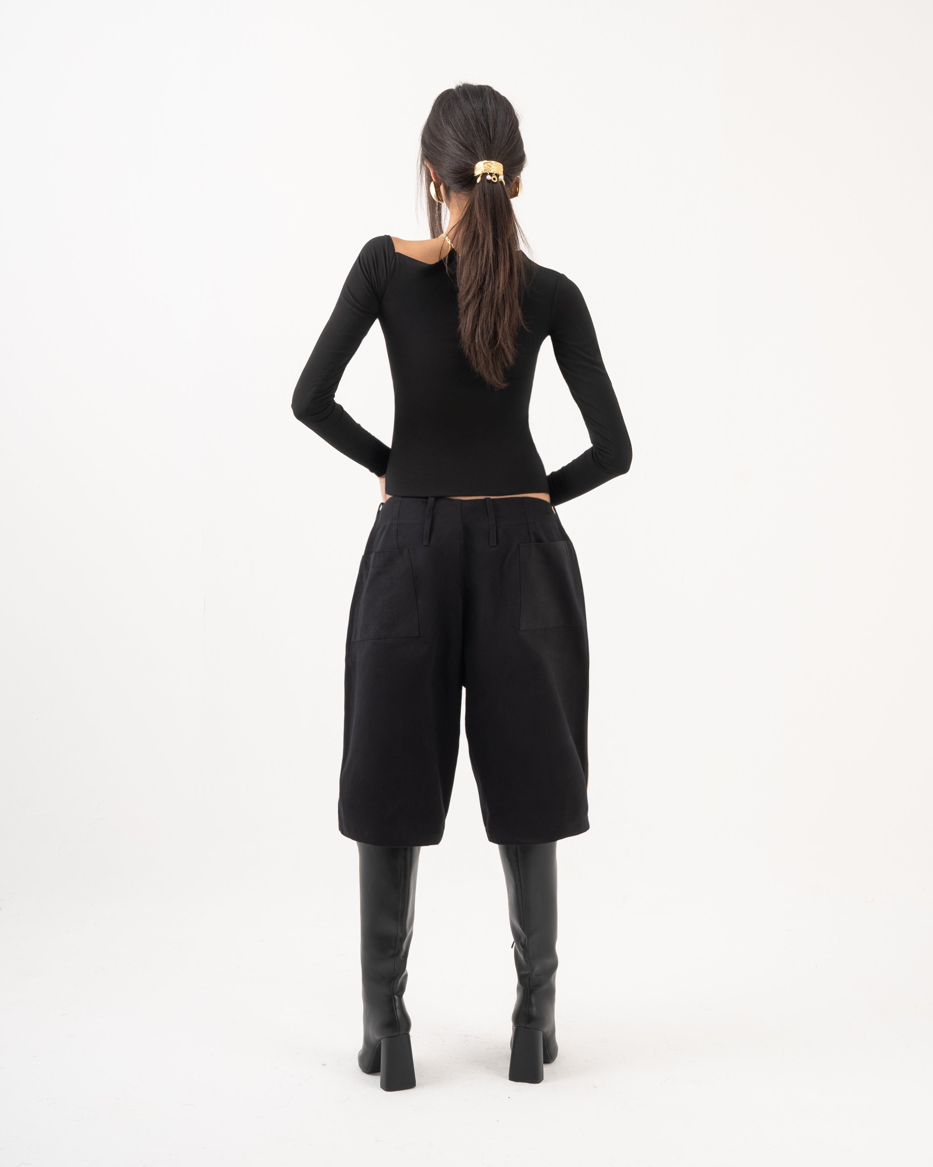 Rayures Low Waist Baggy Jorts