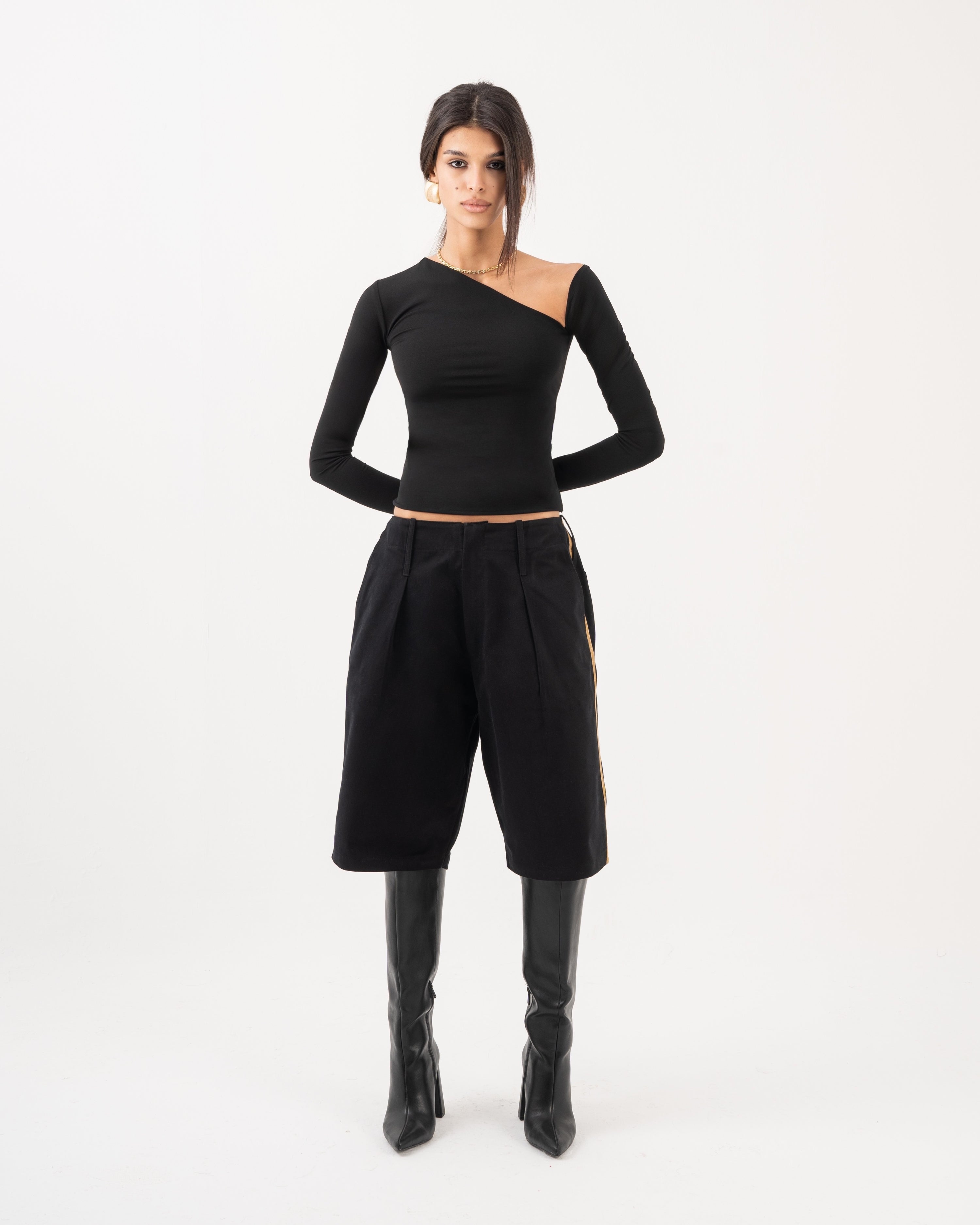 Rayures Low Waist Baggy Jorts