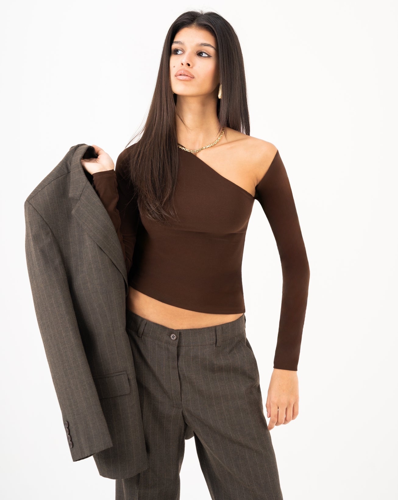 Miroir Asymmetric Neck Top