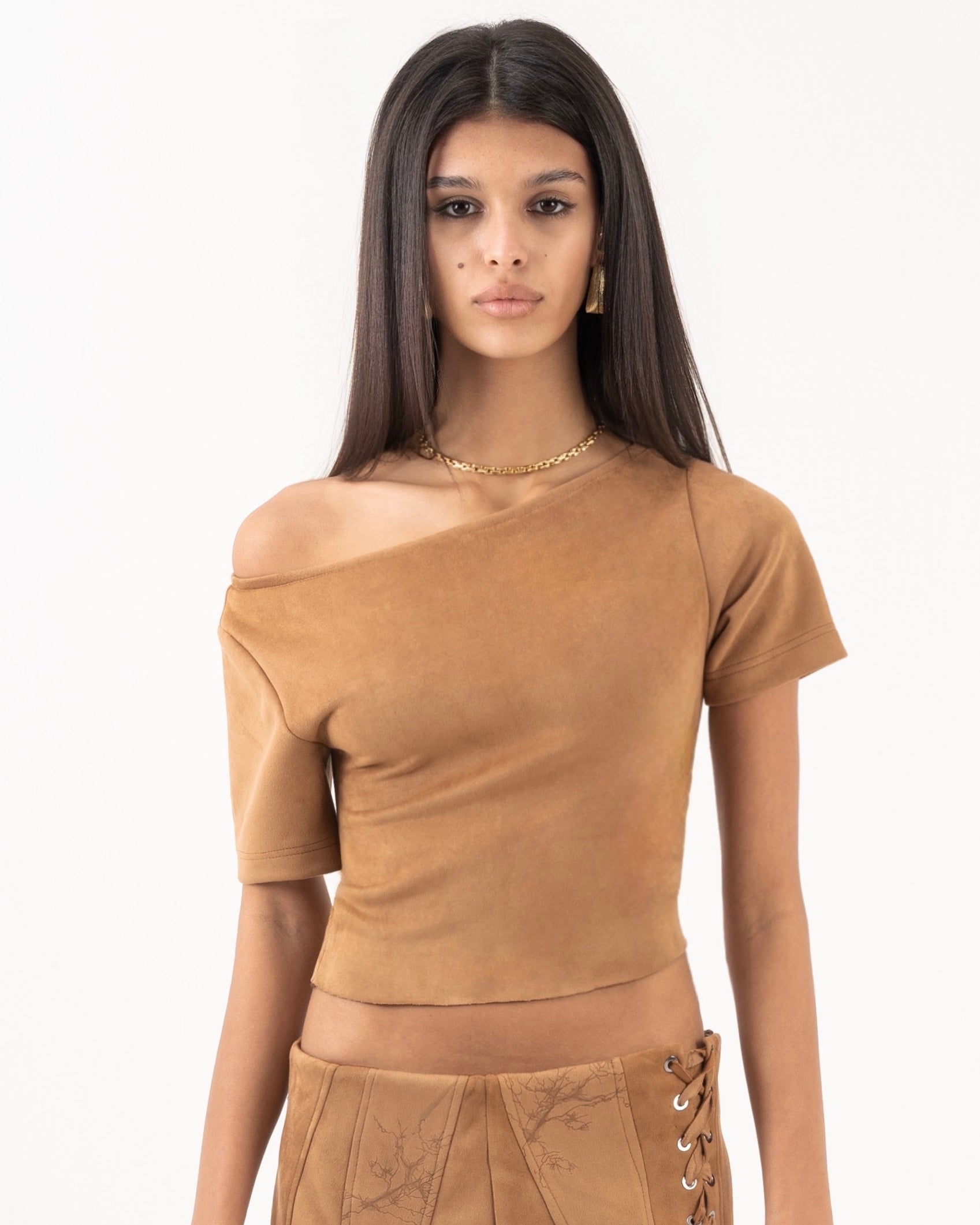 Sable Suede Asymmetric top
